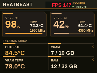 Тема Foundry на экране HeatBeast