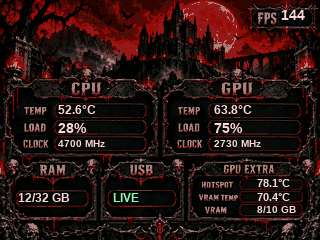 Тема Night Terror на экране HeatBeast
